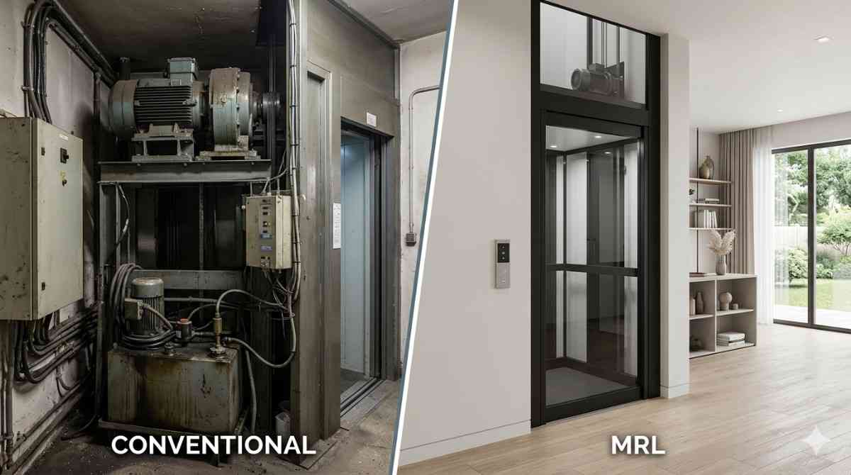 Why Machine Room-Less Technology Wins in Residential Lifts