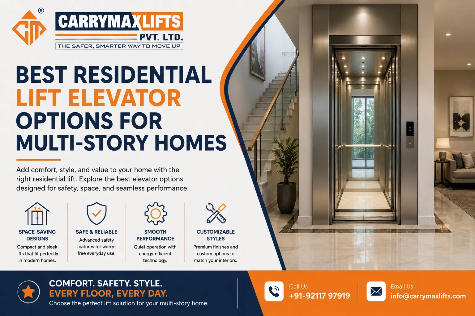 Best Residential Lift Elevator Options for Multi-Story Homes